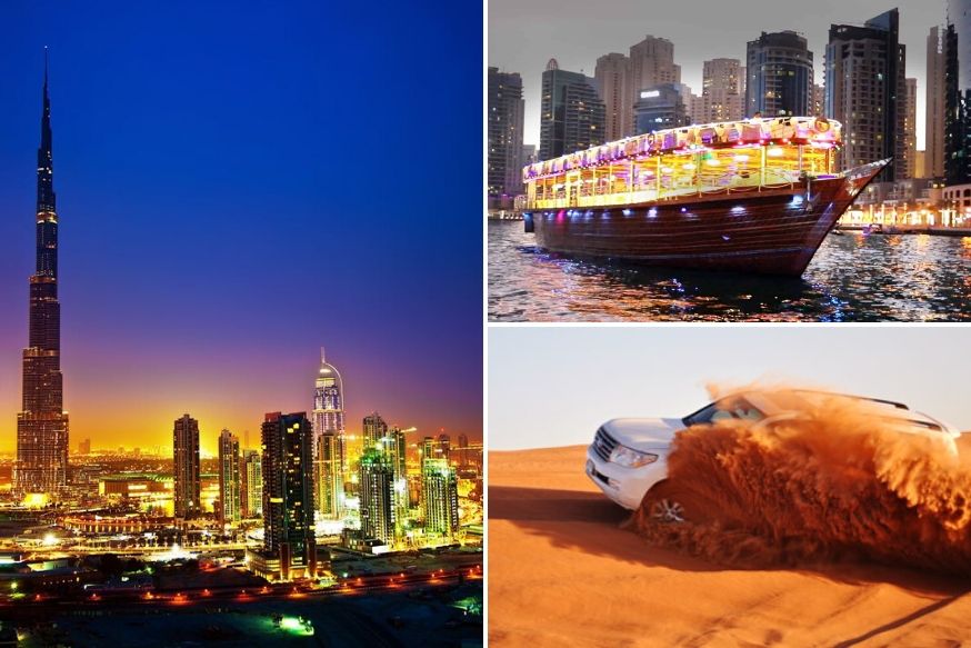 Desert Safari, Dhow Cruise Marina and Dubai City Tour
