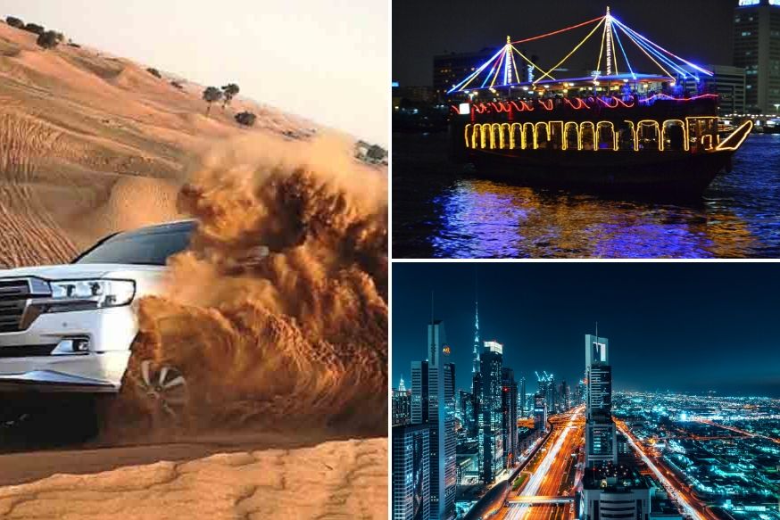 Desert Safari, Dhow Cruise Creek and Dubai City Tour